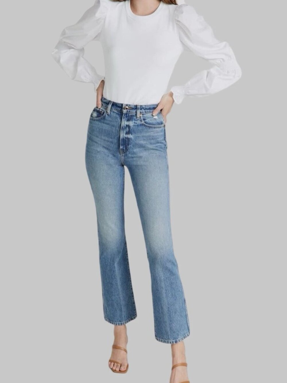 Veronica Beard White Puff Sleeve Top Size S - Picture 3 of 7